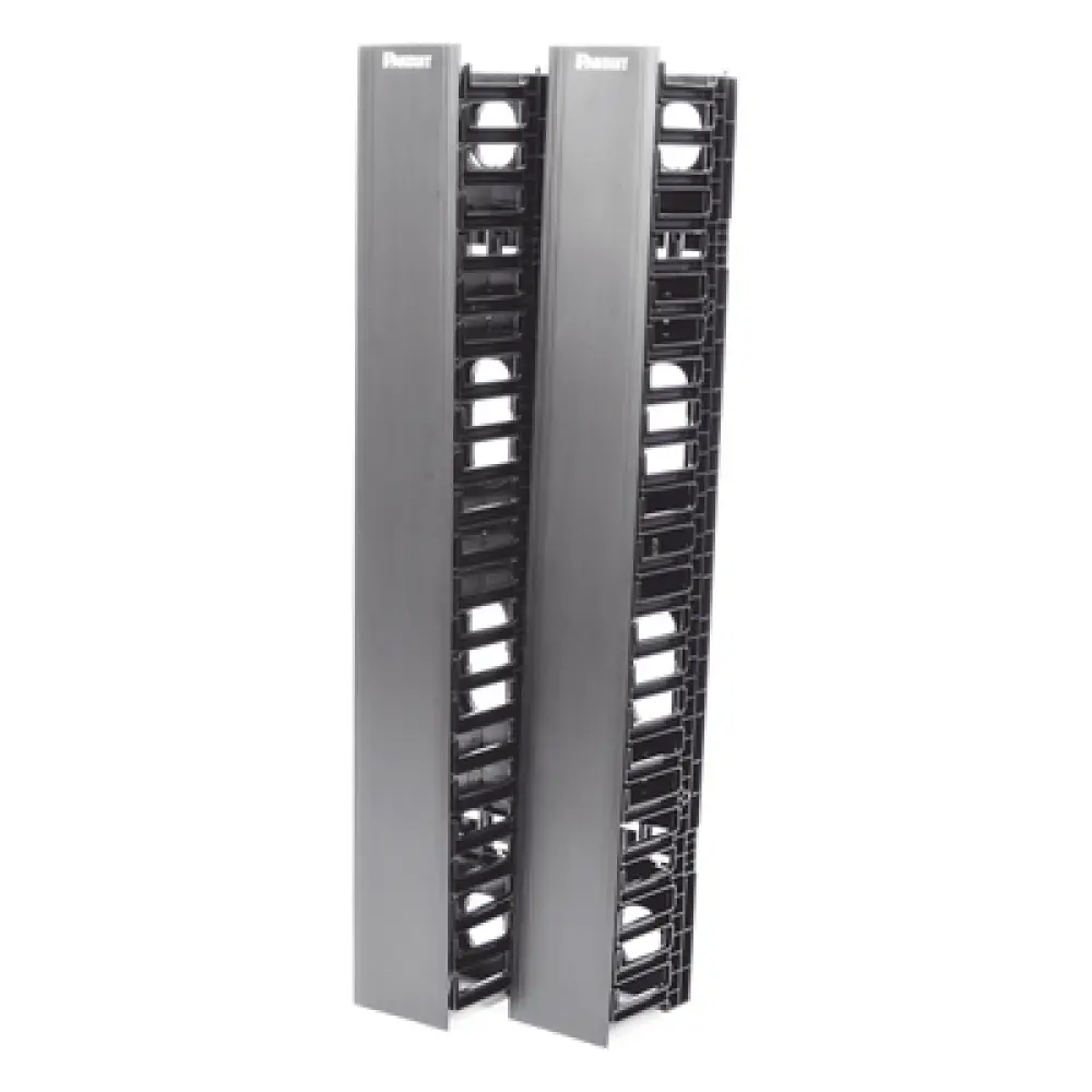 Organizador Vertical de Cables / Doble Cara / 45 RU / 5x12in / 4.9in Ancho / 6.9ft Altura / Negro