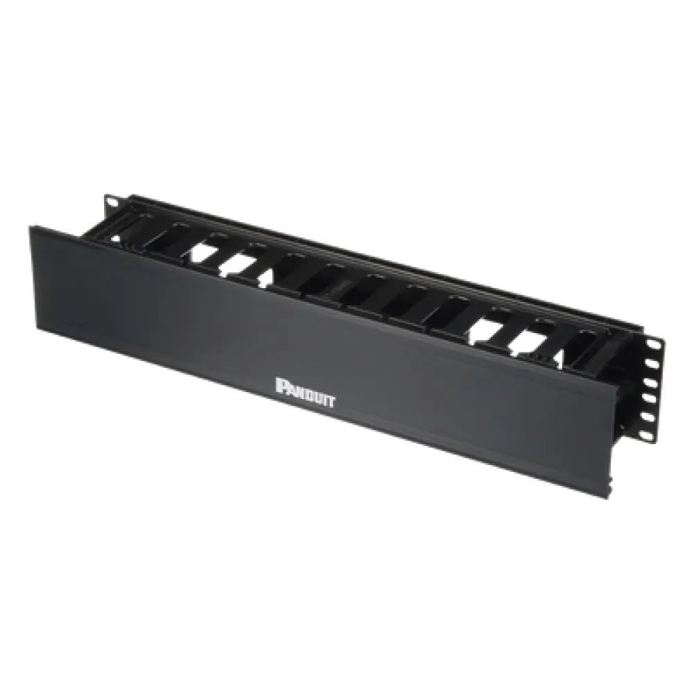 Organizador de Cables Horizontal / 2UR / 19in / Frontal con Tapa Extendida / ABS