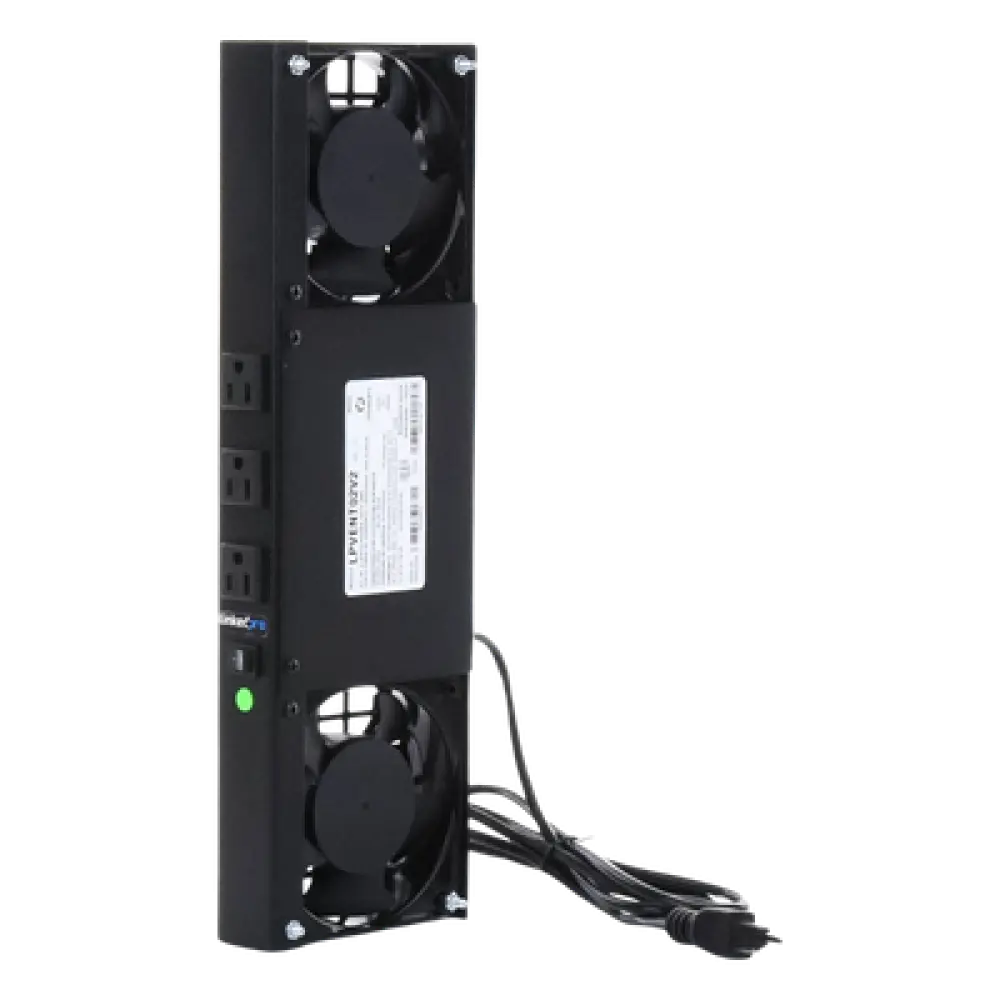 Kit de Ventilación Forzada / 2 Ventiladores 12x12 cm / 3 Tomas NEMA 5-15R / 110 Vca / 15A Máx / Cable 1.7 m / 5.6 ft