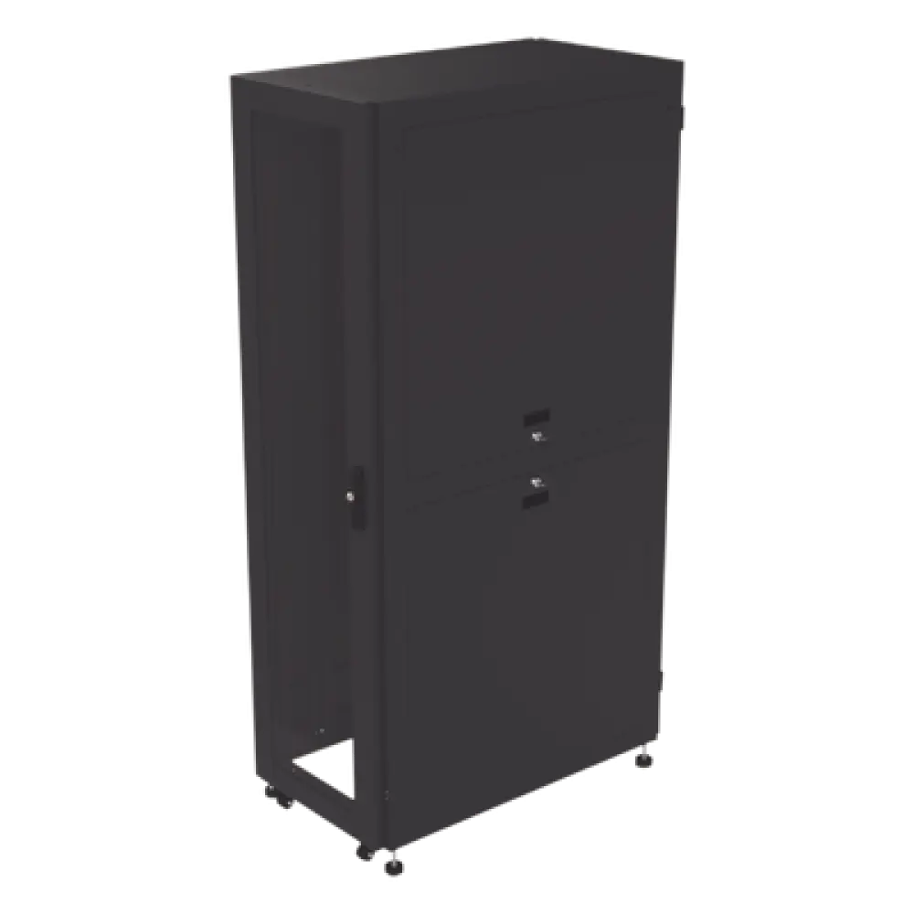Gabinete Rack de Piso / 19" Estándar / 42UR / 600 mm x 1000 mm / Acero / Puerta con Cristal Templado