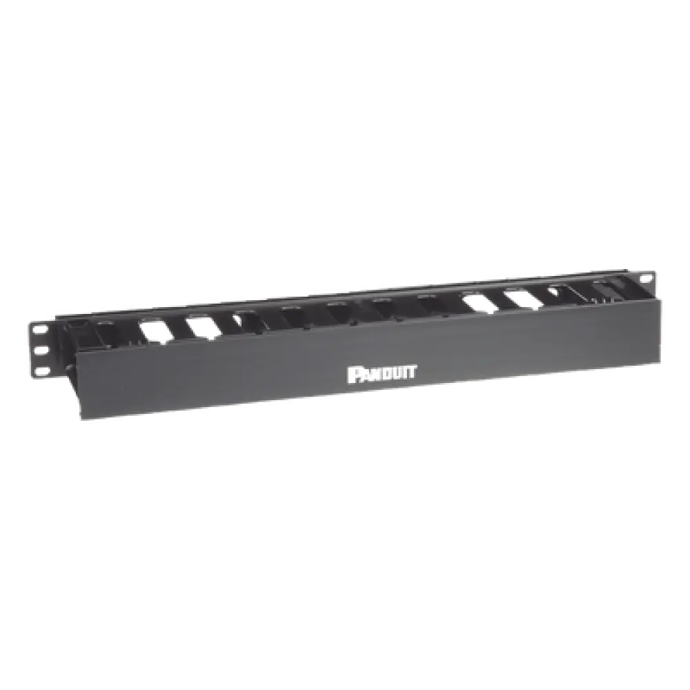 Organizador de Cables Horizontal / 1UR / 19 pulgadas (483 mm) / Solo Frontal / Gestión Coaxial, Fibra y Categoría 5e/6