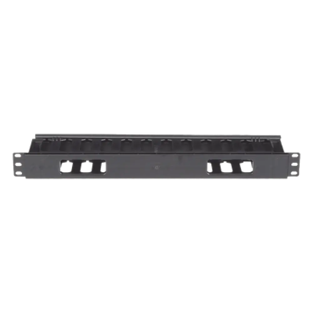 Organizador de Cables Horizontal / 1UR / 19 pulgadas (483 mm) / Solo Frontal / Gestión Coaxial, Fibra y Categoría 5e/6
