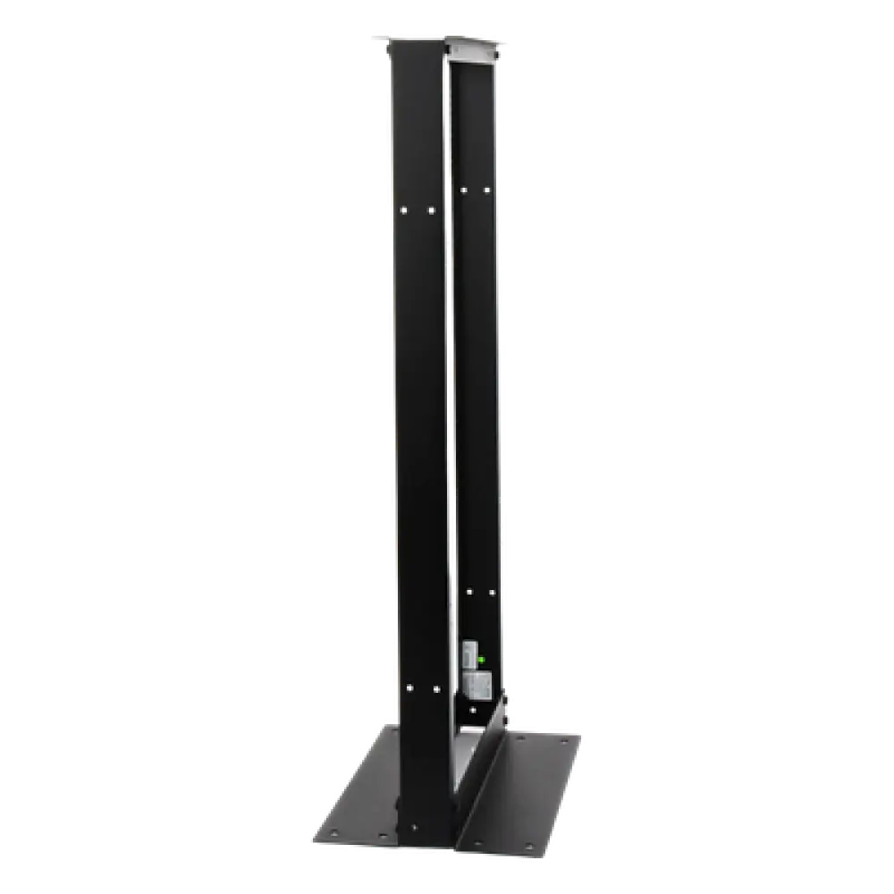 Rack de 2 Postes / 24 UR / 19" EIA-310D / Carga 460 kg / Base L para Piso / Acero Cal. 11 y 14