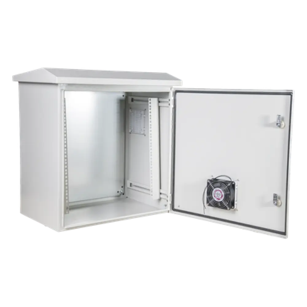 Gabinete para Rack 19" / 11U / Acero / IP55 / IK10 / Ventilación Forzada con Filtro / Exterior e Interior