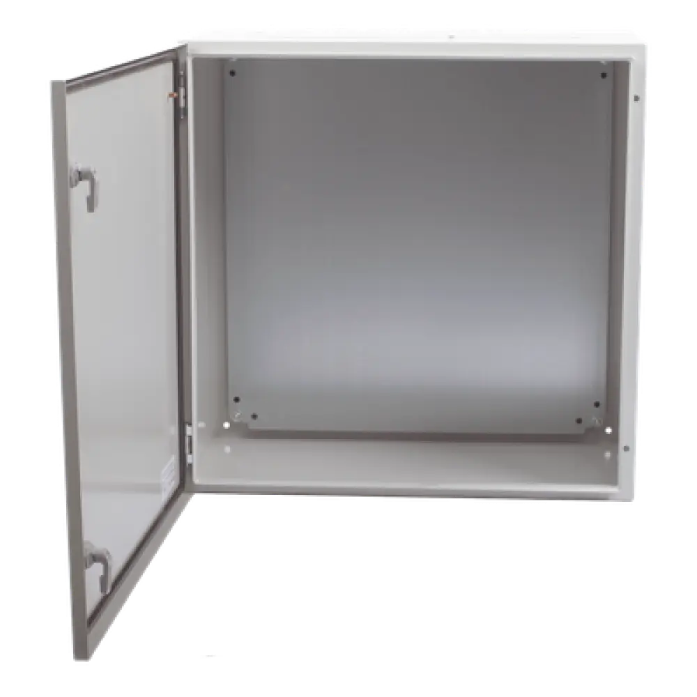 Gabinete de Acero para Intemperie / IP66 / IK10 / 600 x 600 x 300 mm / Carga 50 kg / Placa Trasera Galvanizada