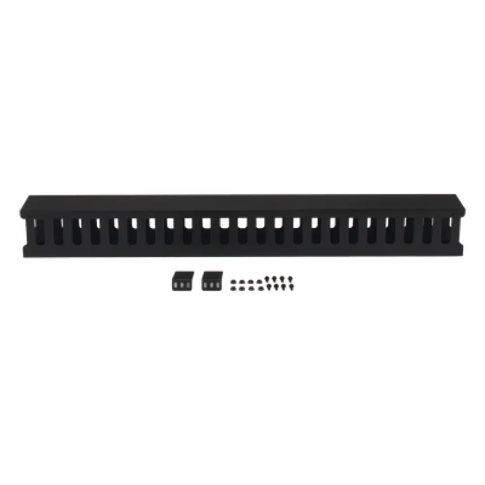 Organizador Vertical de Cable / 24U / Acero Sólido / 260 Cables CAT5E / Compatible Racks EIRL y EIQR