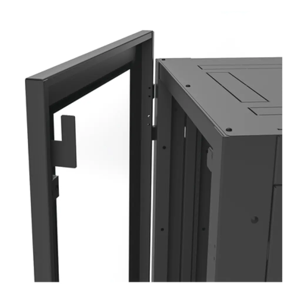 Gabinete de Piso 19in / 24UR / 600 mm Profundidad / Carga 532 kg / Puerta con Cristal Templado / Cierre 3 Puntos