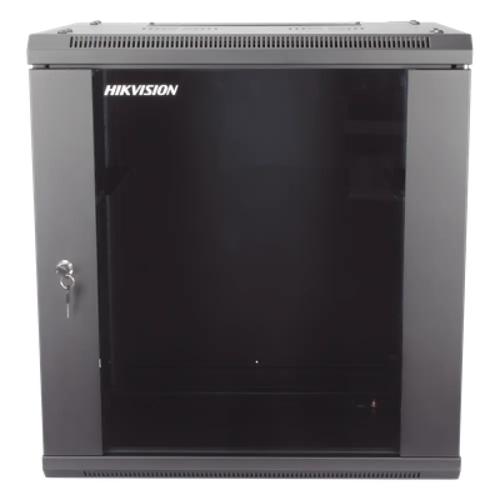Gabinete de Pared y Piso / 12U Rack 19" / Cristal Templado / Carga 40 kg / Laterales Desmontables / 600 x 635 x 450 mm (23.6 x 25 x 17.7 in)