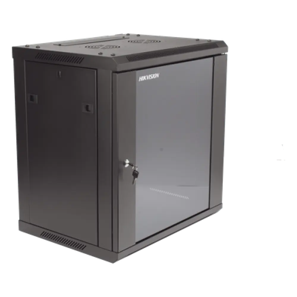 Gabinete de Pared y Piso / 12U Rack 19" / Cristal Templado / Carga 40 kg / Laterales Desmontables / 600 x 635 x 450 mm (23.6 x 25 x 17.7 in)