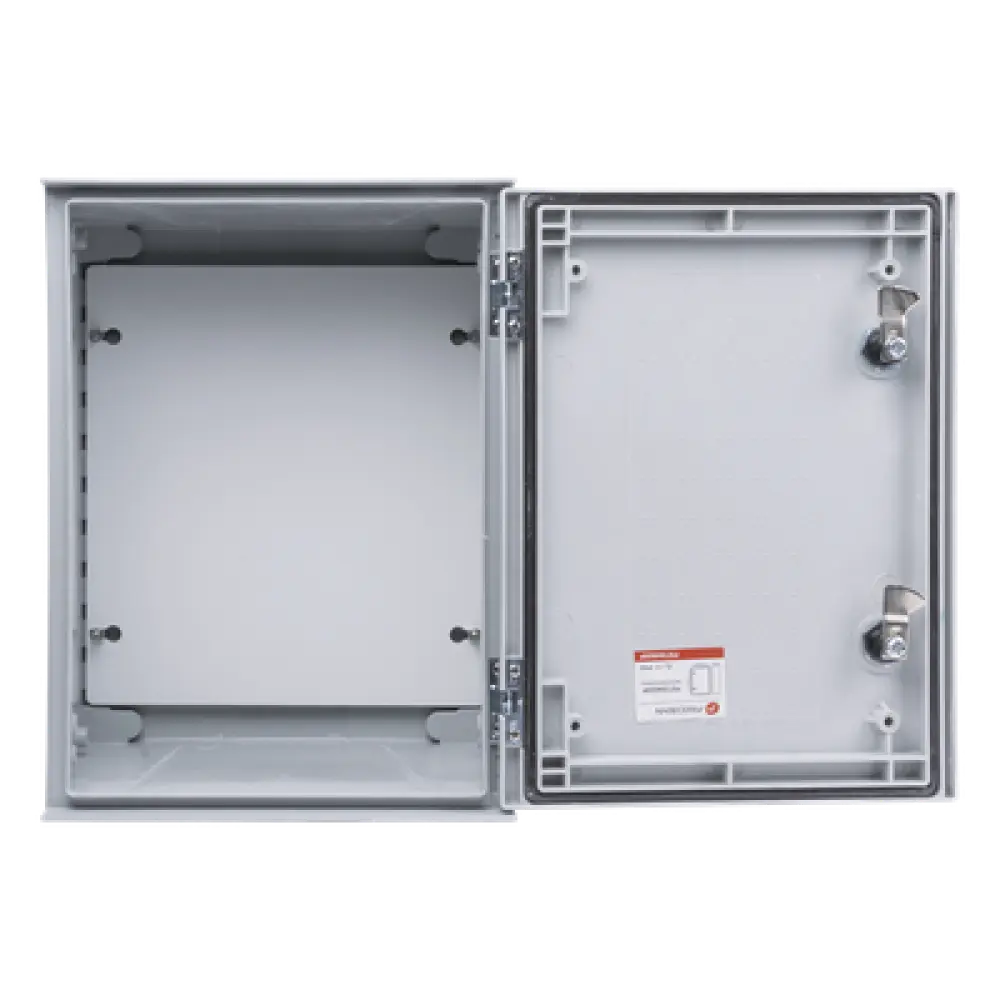 Gabinete de Poliéster / IP65 / 300 x 400 x 200 mm / Carga 30 kg / Placa Trasera Incluida / Cerradura con Llave