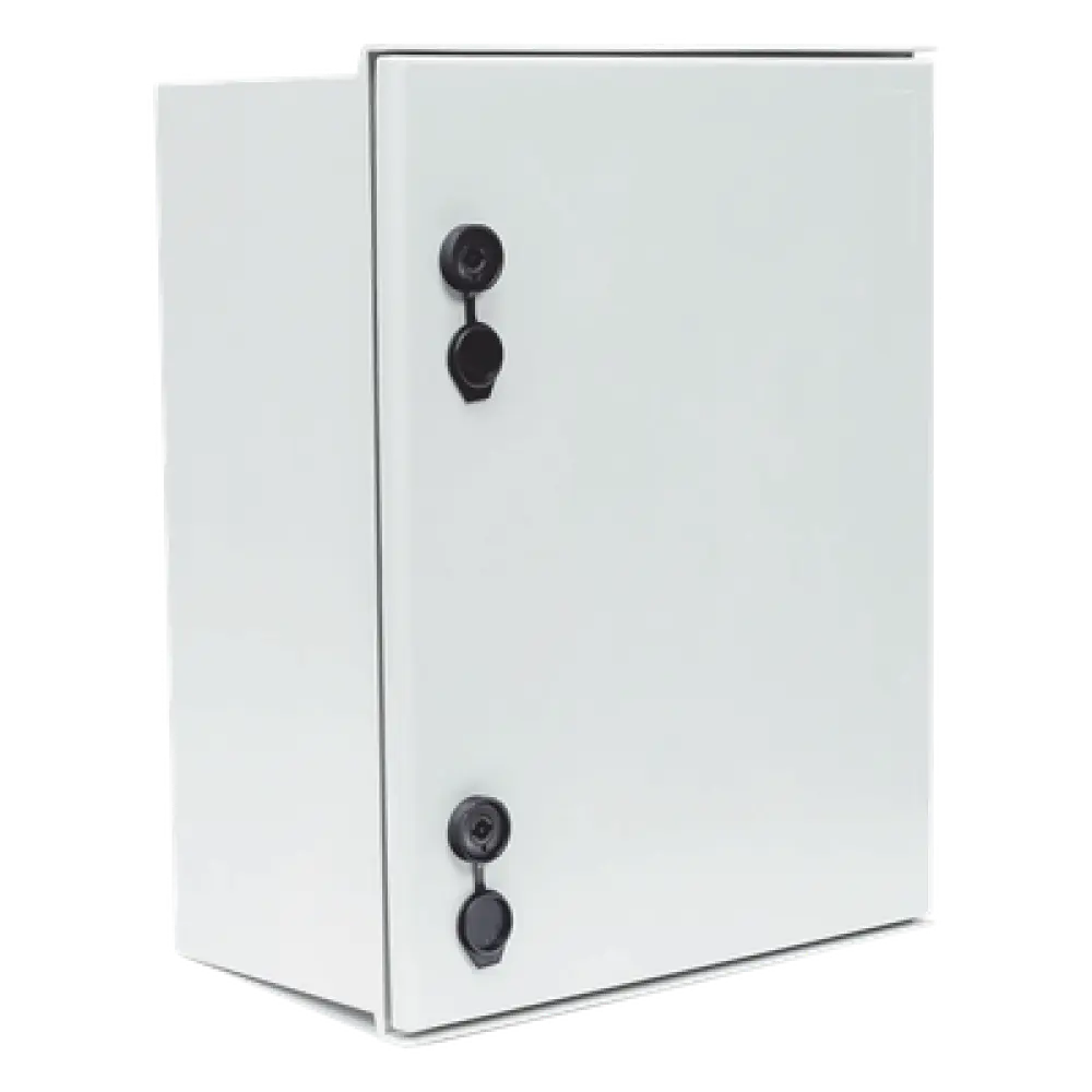 Gabinete de Poliéster IP65 / 400 x 500 x 200 mm / Carga 30 kg / Placa Trasera Incluida / Cerradura con Llave