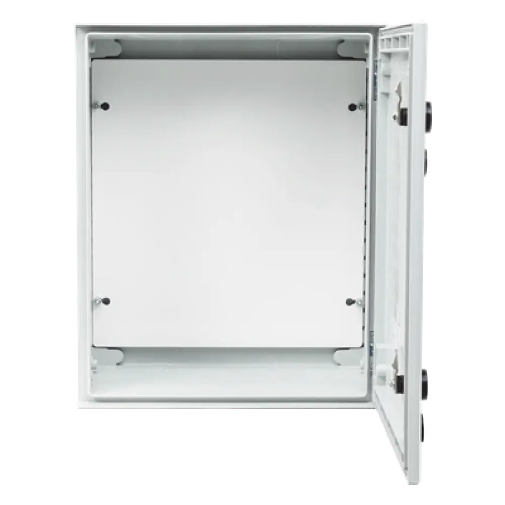 Gabinete de Poliéster IP65 / 400 x 500 x 200 mm / Carga 30 kg / Placa Trasera Incluida / Cerradura con Llave