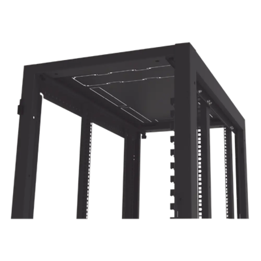 Gabinete de Piso para Telecomunicaciones / 24 UR / 600 x 1000 mm / Puerta con Cristal Templado / Cierre 3 Puntos / Postes Ajustables