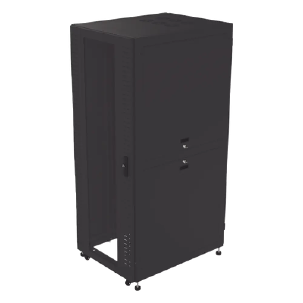 Gabinete Rack 19" / 42UR / 800 x 1000 mm / Acero / Carga 1268 kg / Puerta con Cristal Templado