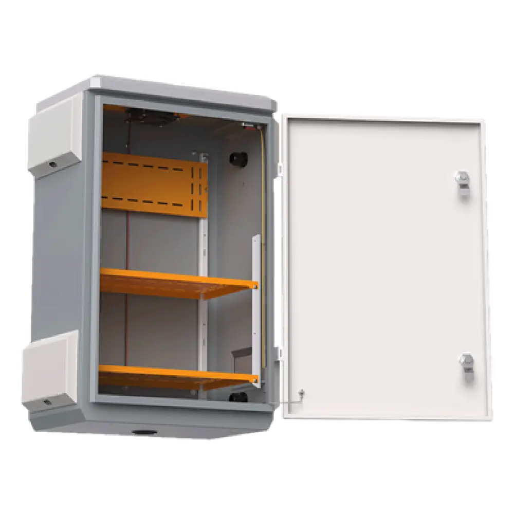 Gabinete de Protección IP55 / Acero SPCC / 380 x 660 x 240 mm / Rieles DIN / Montaje Vertical u Horizontal / 4 Placas Laterales Externas