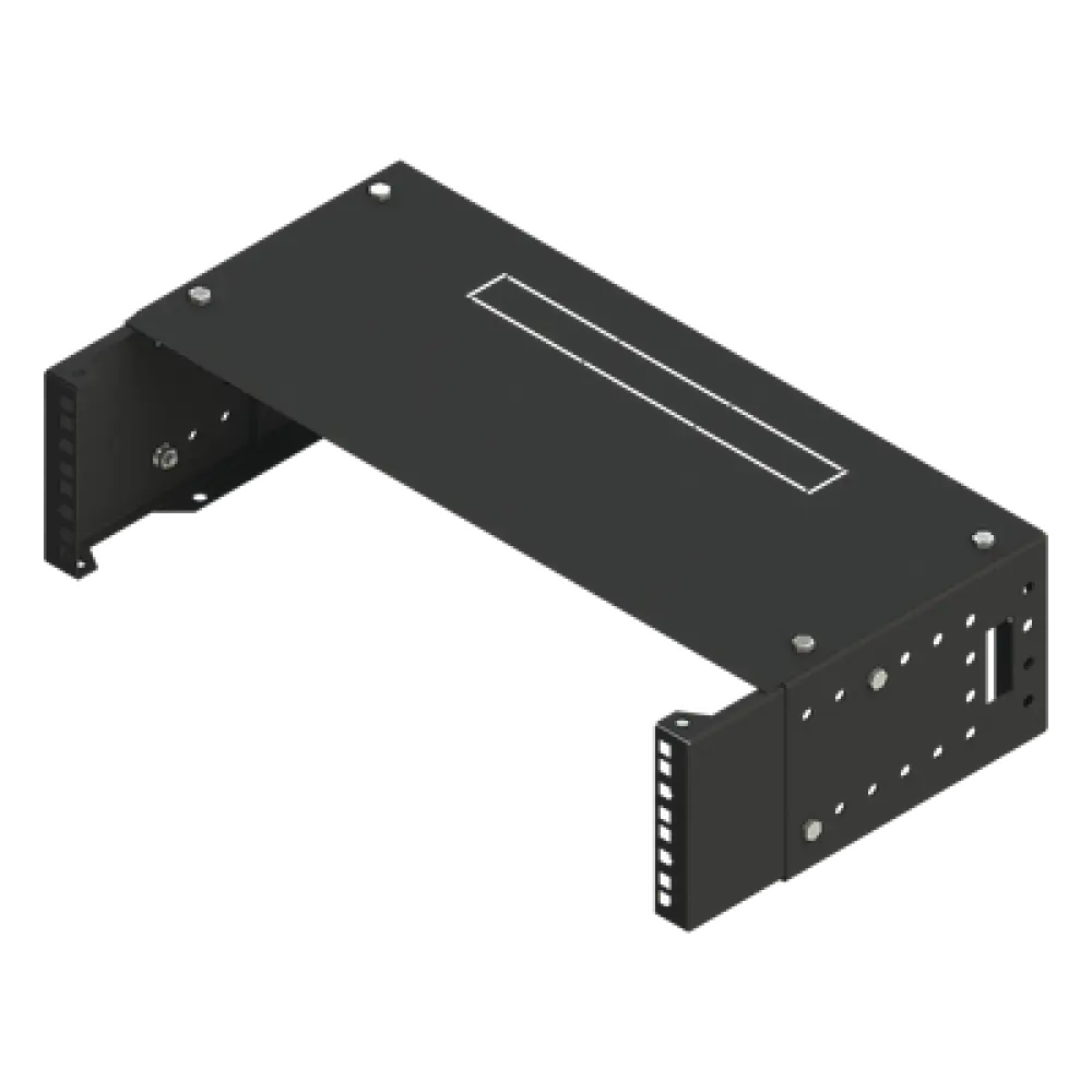 Rack Abierto de Pared / 19in / 2.5 UR / Profundidad Ajustable 8 a 12 in (20.3 a 30.5 cm) / Acero Electroestático