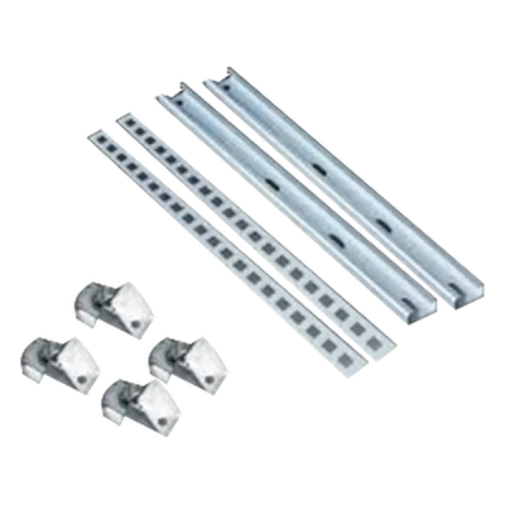 Herrajes de Fijación para Gabinete / Acero Galvanizado / Sujeción 600 mm / Poste hasta 152.4 mm (6') / Ancho Gabinete 600 mm