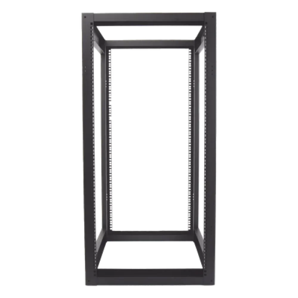 Rack 19" de 4 Postes / 24 Unidades / Profundidad Ajustable 610-940 mm / Capacidad 400 kg / Acero Calibre 16