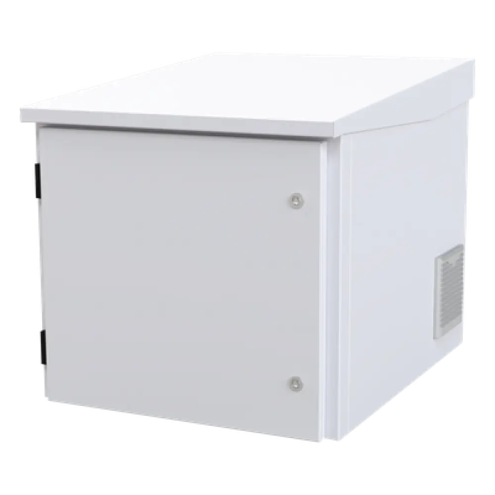 Gabinete Exterior para Rack / 9 UR / Profundidad 705 mm (2.3 ft) / IP54 / Acero Calibre 18 / Ventilador y Termostato / Aislante Poliuretano