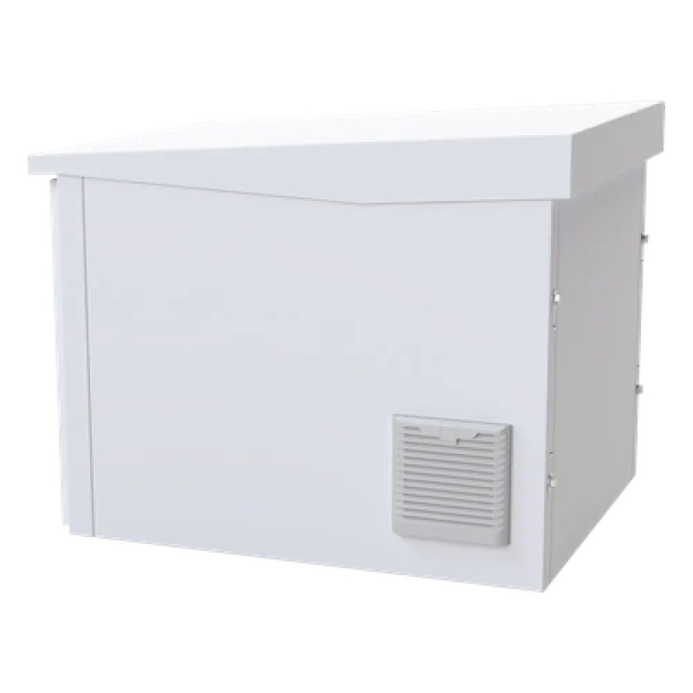 Gabinete Exterior para Rack / 9 UR / Profundidad 705 mm (2.3 ft) / IP54 / Acero Calibre 18 / Ventilador y Termostato / Aislante Poliuretano