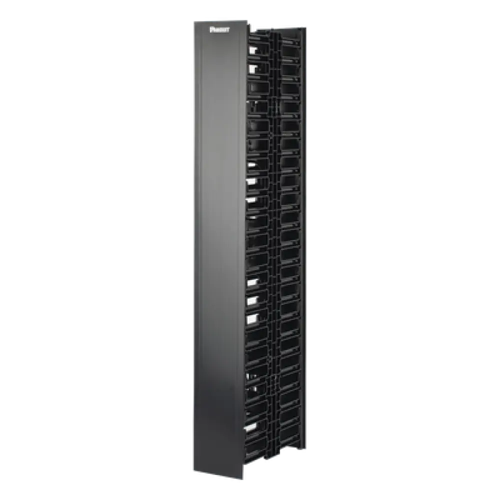 Organizador Vertical de Cable / Doble Frontal y Posterior / 22.5 UR / 4.9in Ancho / 41.5ft Altura / Negro