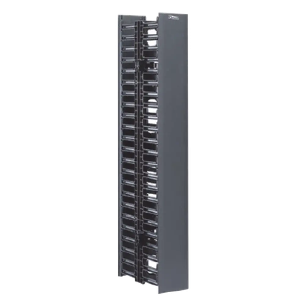 Organizador Vertical de Cable / Doble Frontal y Posterior / 22.5 UR / 4.9in Ancho / 41.5ft Altura / Negro