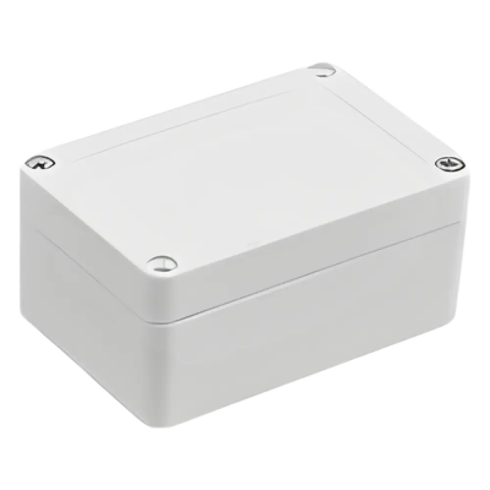 Gabinete Plástico para Exterior / IP65 / 100 x 68 x 50 mm / ABS Resistente a Intemperie / -20 a 60°C / Cierre por Tornillos