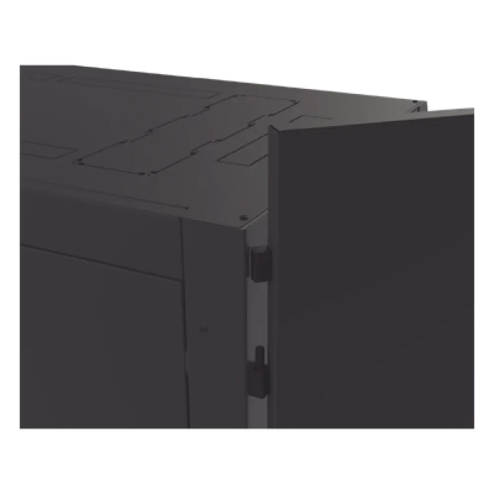 Gabinete de Piso para Telecomunicaciones / 45 UR / 1200 mm (3.94 ft) Profundidad / Carga 1300 kg / Puerta con Cristal Templado / 4 Postes Ajustables