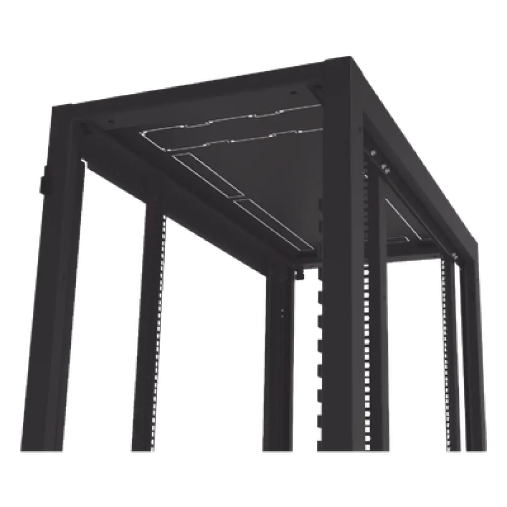 Gabinete de Piso para Telecomunicaciones / 45 UR / 1200 mm (3.94 ft) Profundidad / Carga 1300 kg / Puerta con Cristal Templado / 4 Postes Ajustables