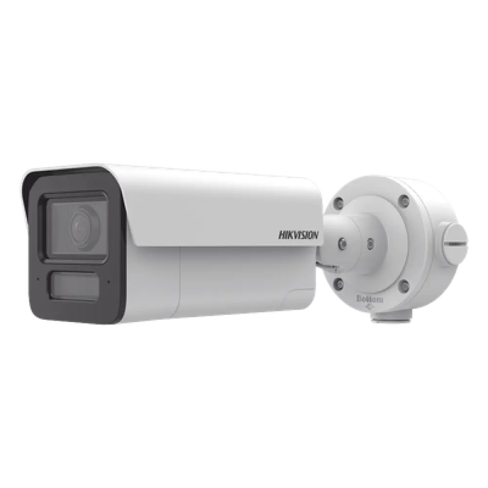 Cámara Bala IP / 4 Megapixel / Lente 4 mm / IR EXIR 80 m (262.5 ft) / Analíticos IA 80 m (262.5 ft) / Audio Bidireccional / IP67 / IK10 / WDR 120 dB