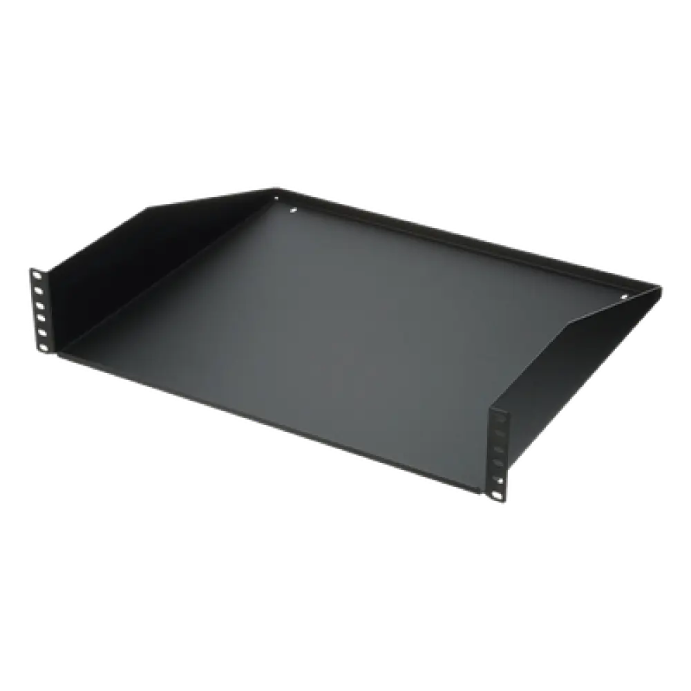 Charola para Rack / 19" / 2 UR / Carga 30 kg (66 lb) / Acero / Profundidad 385 mm