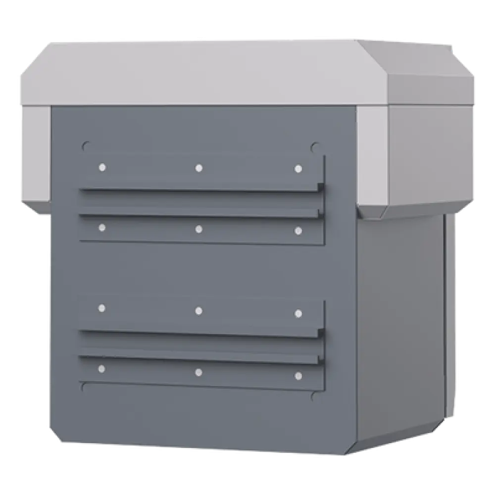 Gabinete de Protección IP55 / Acero SPCC / 250 x 250 x 180 mm / Rieles DIN / 4 Placas Laterales / Montaje Exterior