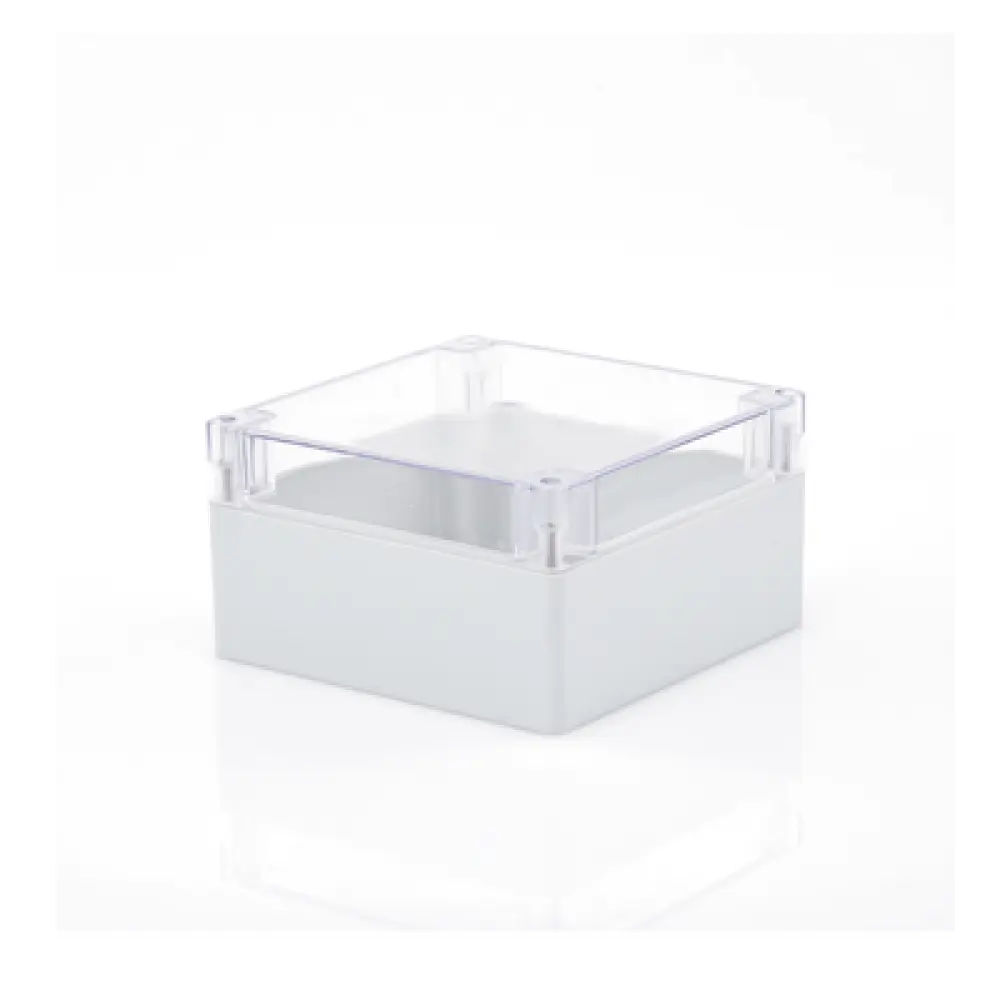 Gabinete Plástico para Exterior / IP65 / IK07 / 160 x 160 x 90 mm / Tapa Transparente / ABS 3 mm / -20 a 60 °C
