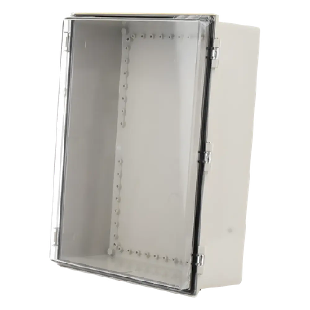 Gabinete Plástico ABS / Uso en Intemperie / 350 x 460 x 160 mm / Puerta Transparente de Policarbonato / Cierre con Broches Inoxidables / Compatible con Placa PST-3546-16EPL