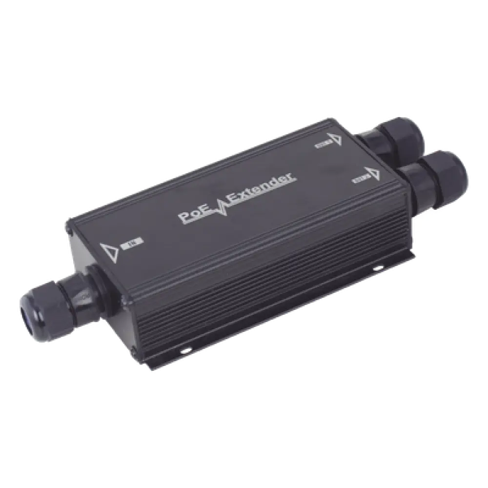 Extensor PoE Gigabit / Alcance 200 m (656.2 ft) / IP66 / 60 W Total / 2 Puertos de Salida PoE / Sin Fuente Adicional