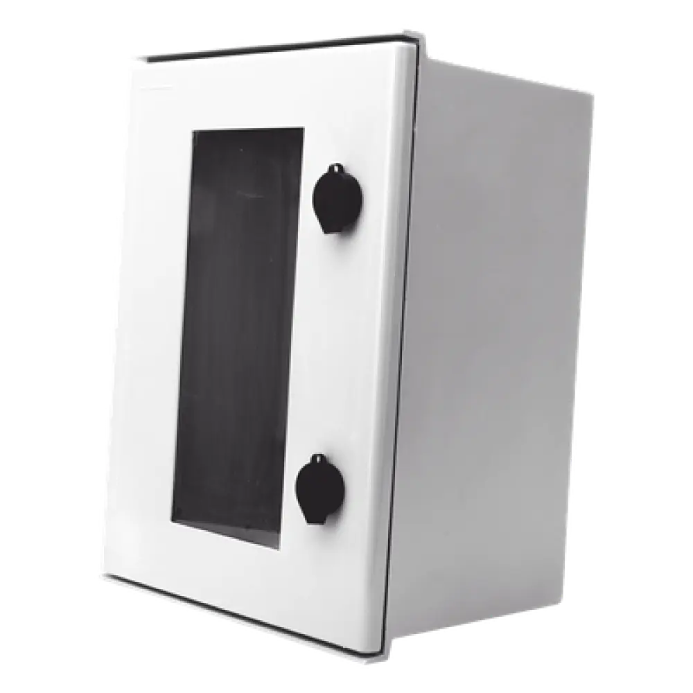 Gabinete de Poliéster IP65 / Puerta Transparente / 300 x 400 x 200 mm / Placa Trasera Incluida / Carga Máxima 30 kg