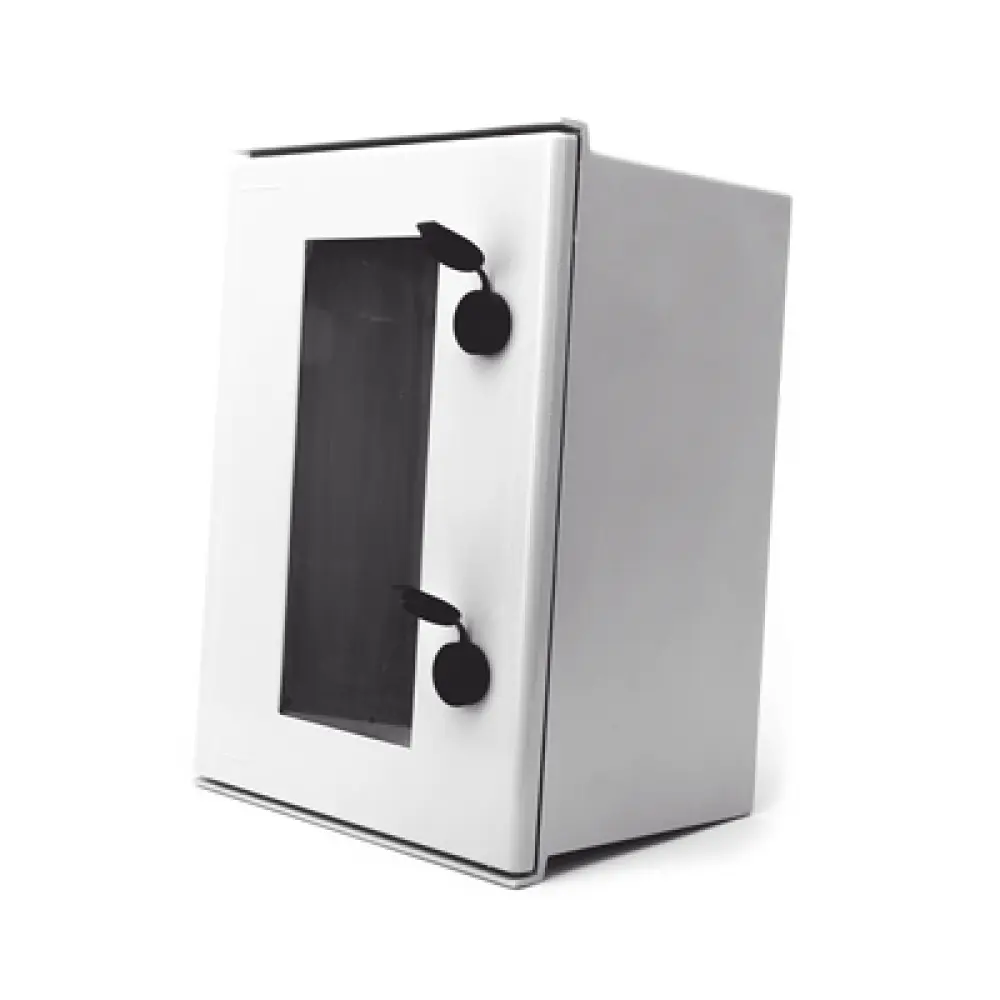 Gabinete de Poliéster IP65 / Puerta Transparente / 300 x 400 x 200 mm / Placa Trasera Incluida / Carga Máxima 30 kg