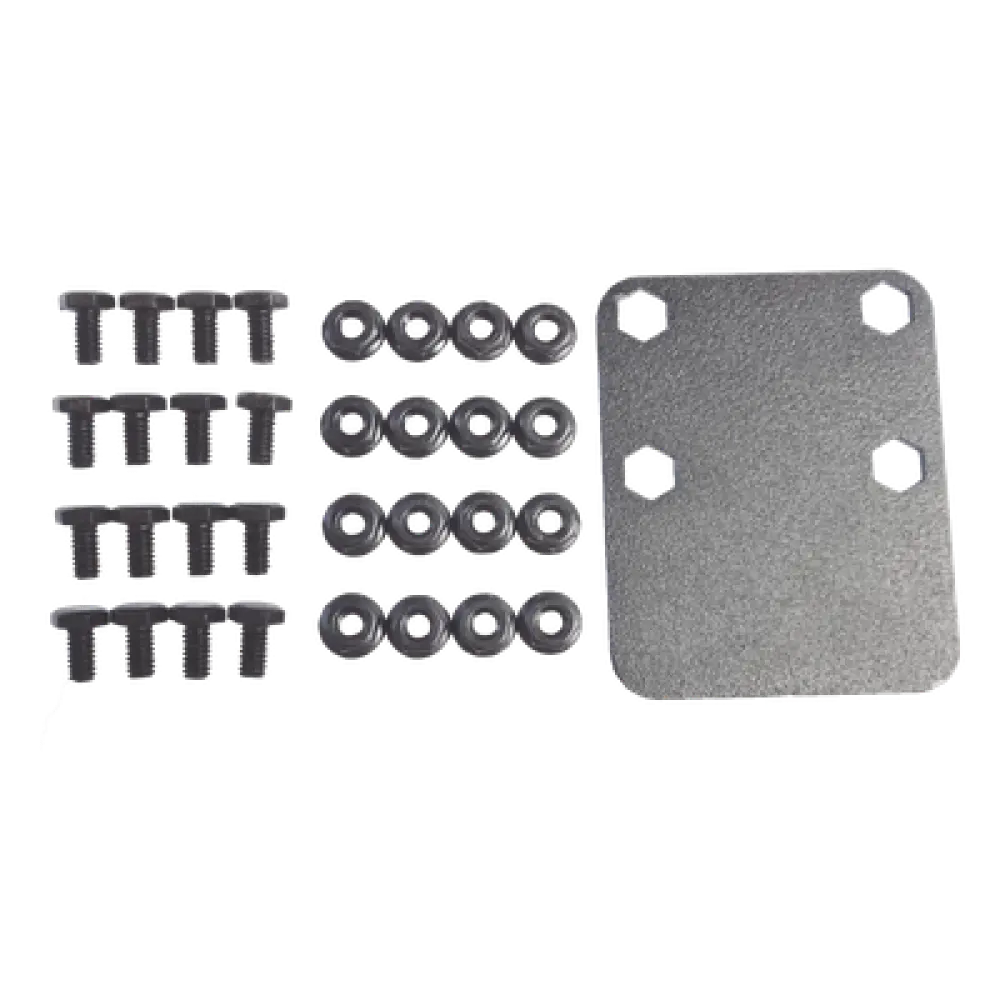 Juego de Ruedas para Gabinete / 4 Unidades / 2 con Freno y 2 Libres / Terminación Acero Inoxidable / Compatible Gabinetes R2
