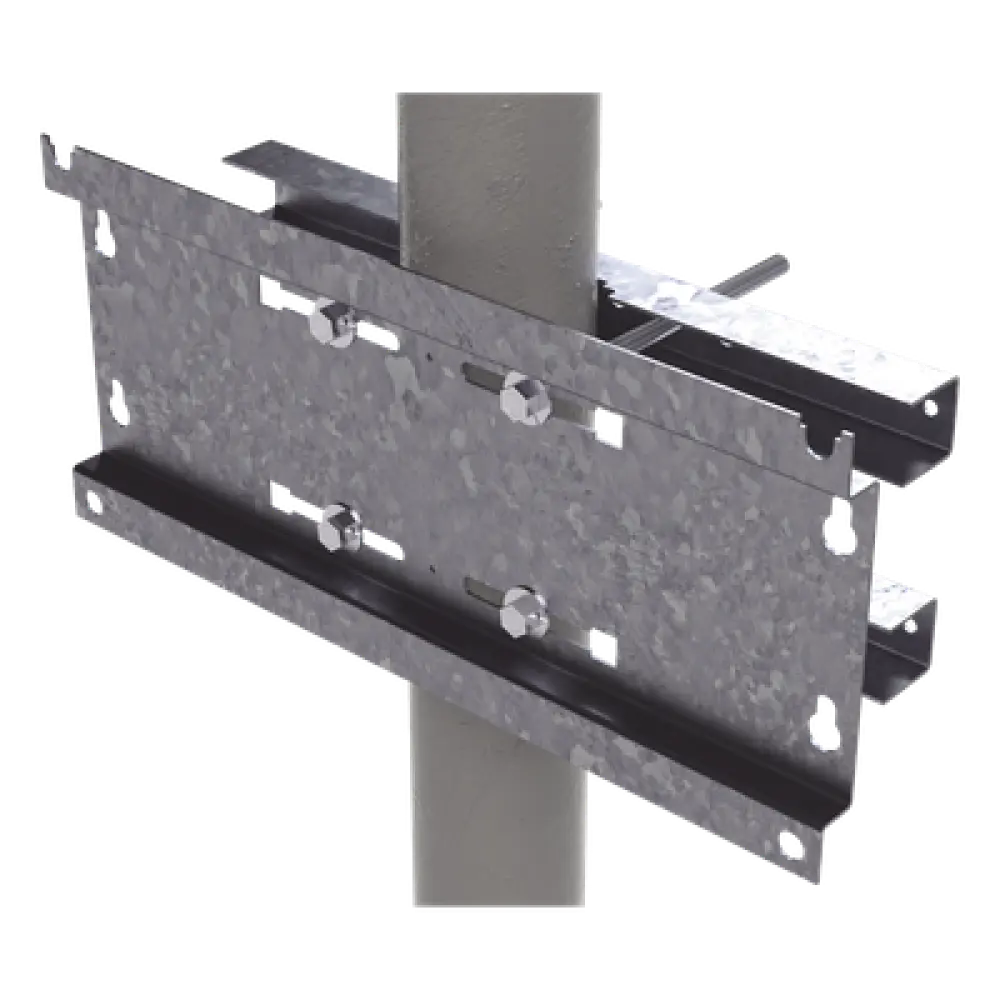 Herraje de Fijación / Montaje en Pared, Poste o Torre / Tornillos 250 mm / Compatible con Gabinete 9U