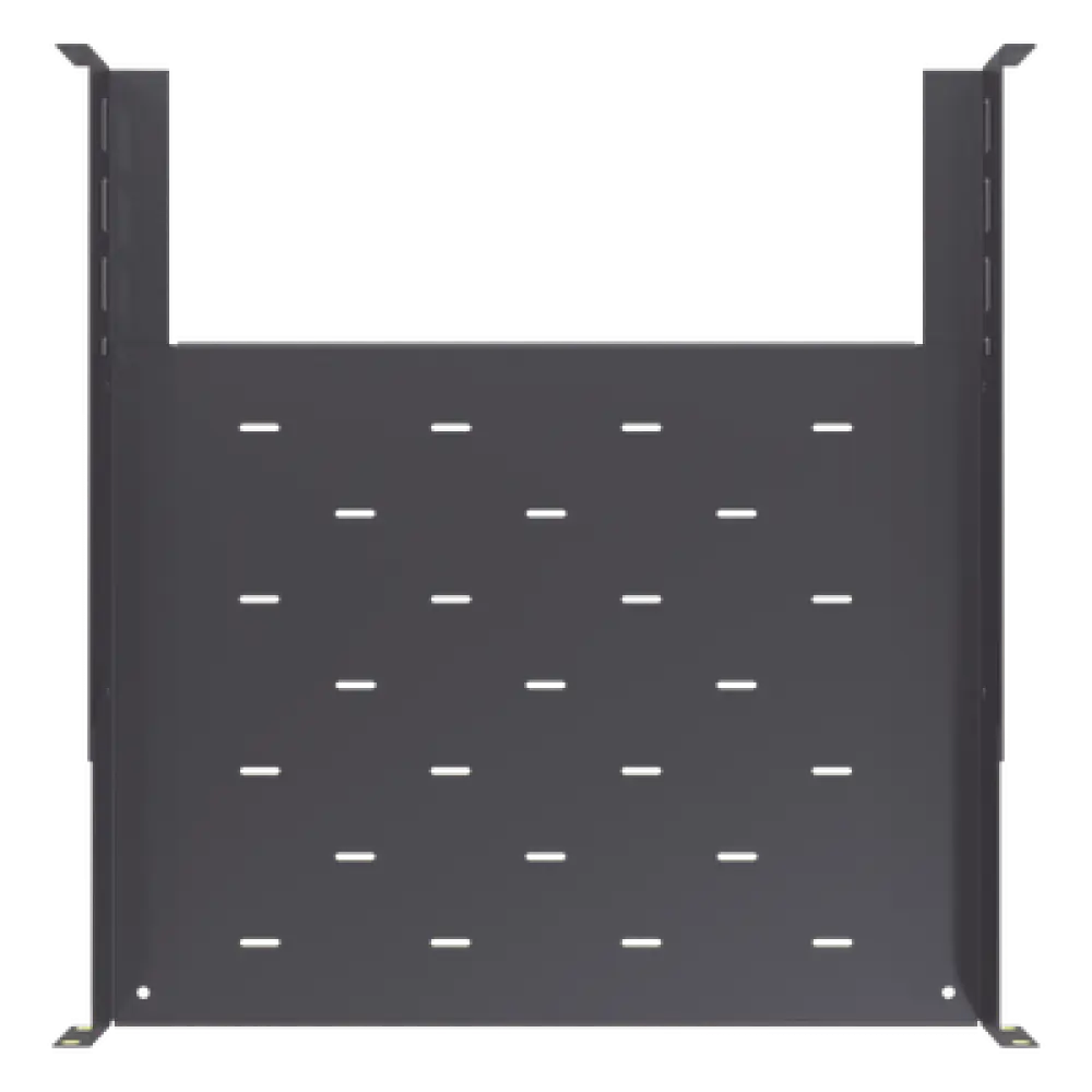 Charola para Rack / 1U / Profundidad Ajustable 347 a 489 mm (1.14 a 1.60 ft) / Carga 20 kg / 4 Postes / Acero Calibre 16-18