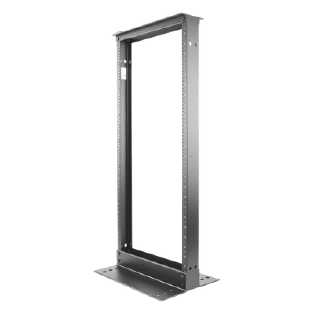Rack de Dos Postes / 19 in EIA-310D / 24 Unidades de Rack / Aluminio / Carga 300 lbs (136 kg) / Rieles Roscados #12-24 / 1219 mm (4 ft) de Altura