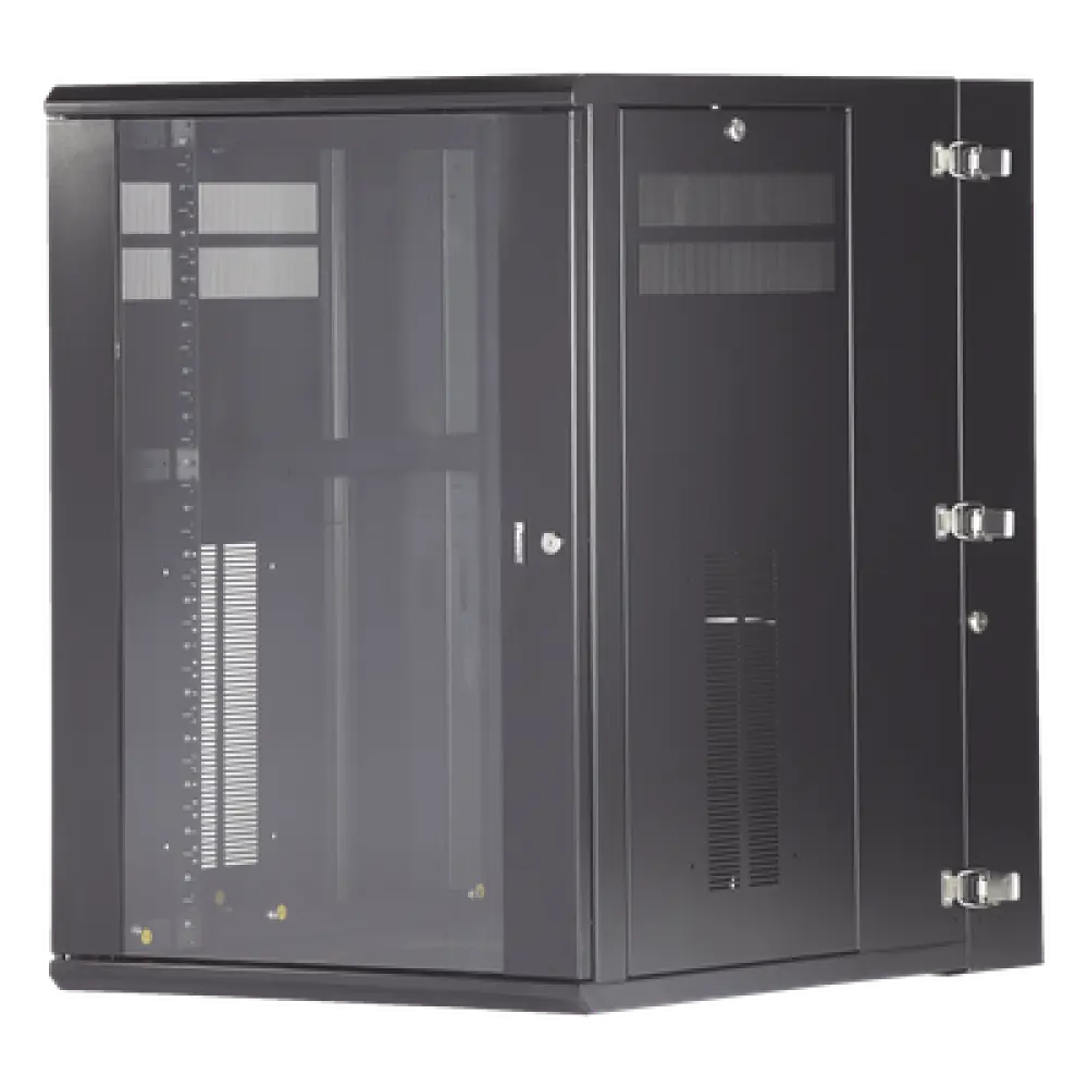 Gabinete de Montaje en Pared / 18 UR / 19in / 762mm (30in) Profundidad / Ventana de Seguridad / Acero