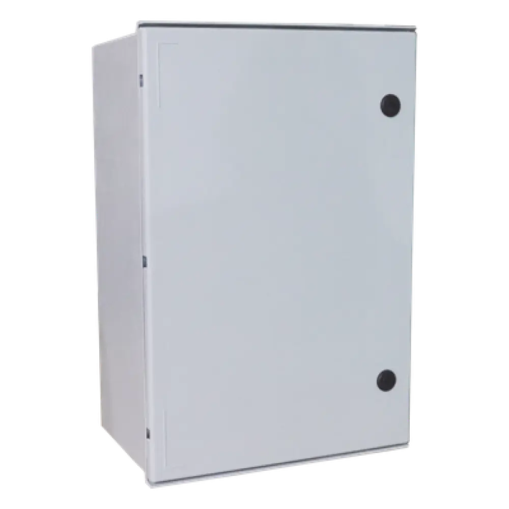 Gabinete de Poliéster IP65 / 600 x 800 x 300 mm / Carga 25 kg / Placa Trasera 581 x 705 mm / Cerradura con Llave / Uso en Intemperie