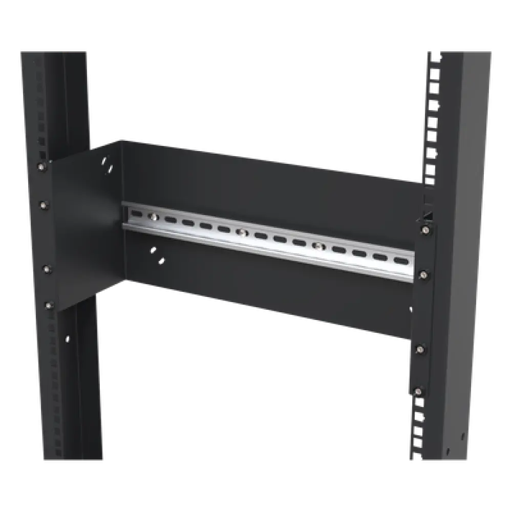 Riel DIN 35 mm / Soporte Rack 19" / 4U / Acero Resistente / Sujeción por Broche