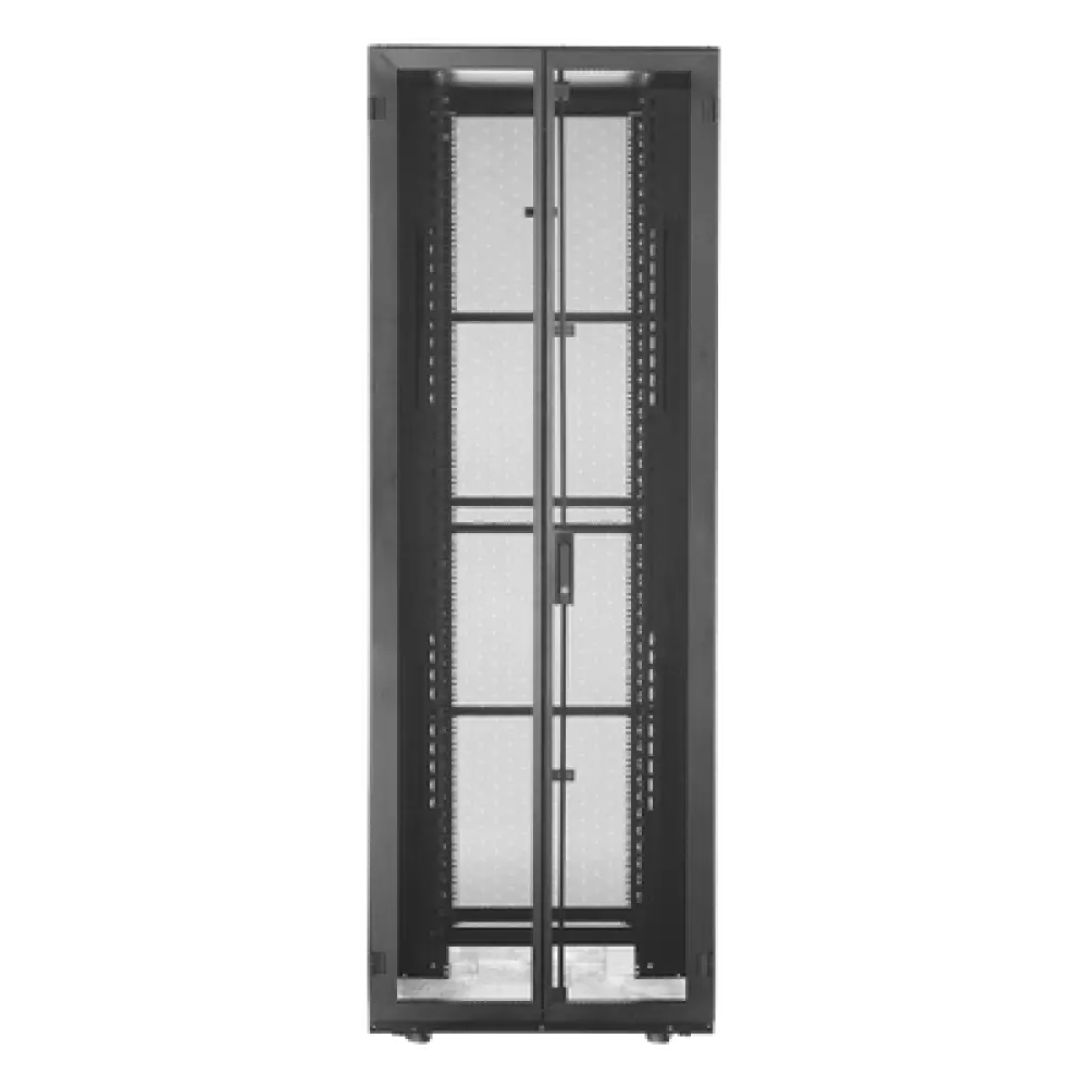 Gabinete para Centros de Datos / 42 UR / 600 mm Ancho / 1070 mm (3.51 ft) Profundidad / Carga 1588 kg / Puerta 80% Perforación / Acero Soldado