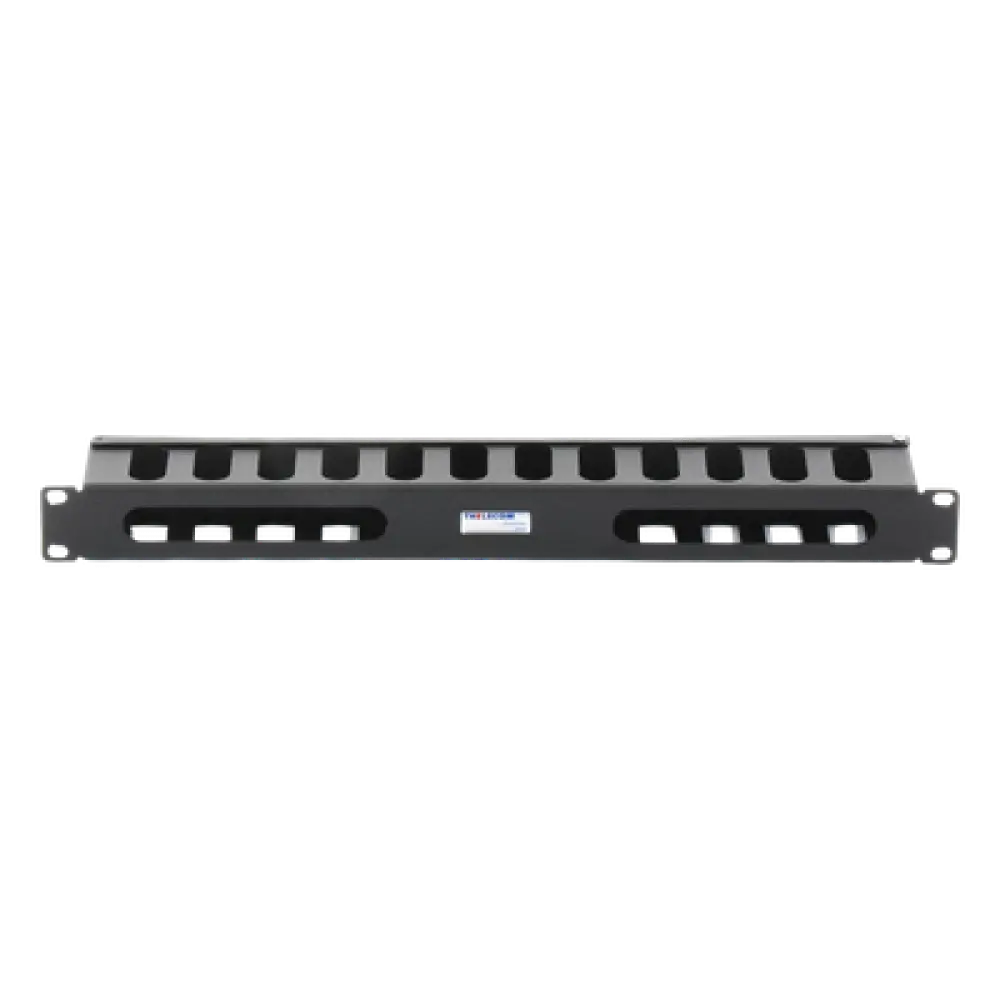 Organizador de Cables Horizontal / 19" / 1UR / Acero Calibre 18 (1.21 mm) / Profundidad 64 mm