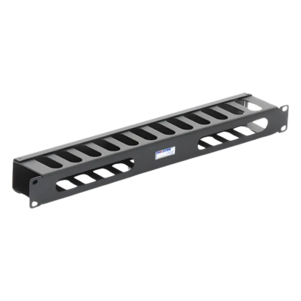 Organizador de Cables Horizontal / 19" / 1UR / Acero Calibre 18 (1.21 mm) / Profundidad 64 mm