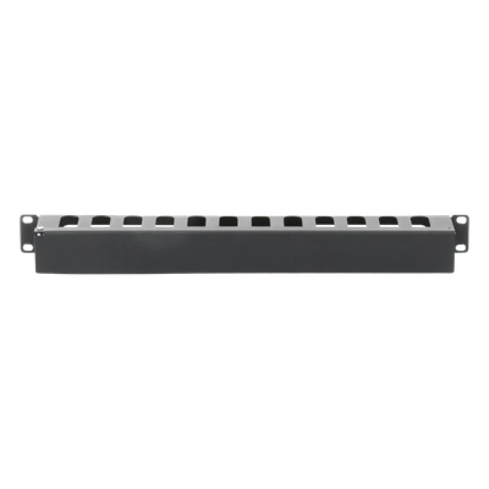 Organizador de Cables Horizontal / 19" / 1UR / Acero Calibre 18 (1.21 mm) / Profundidad 64 mm