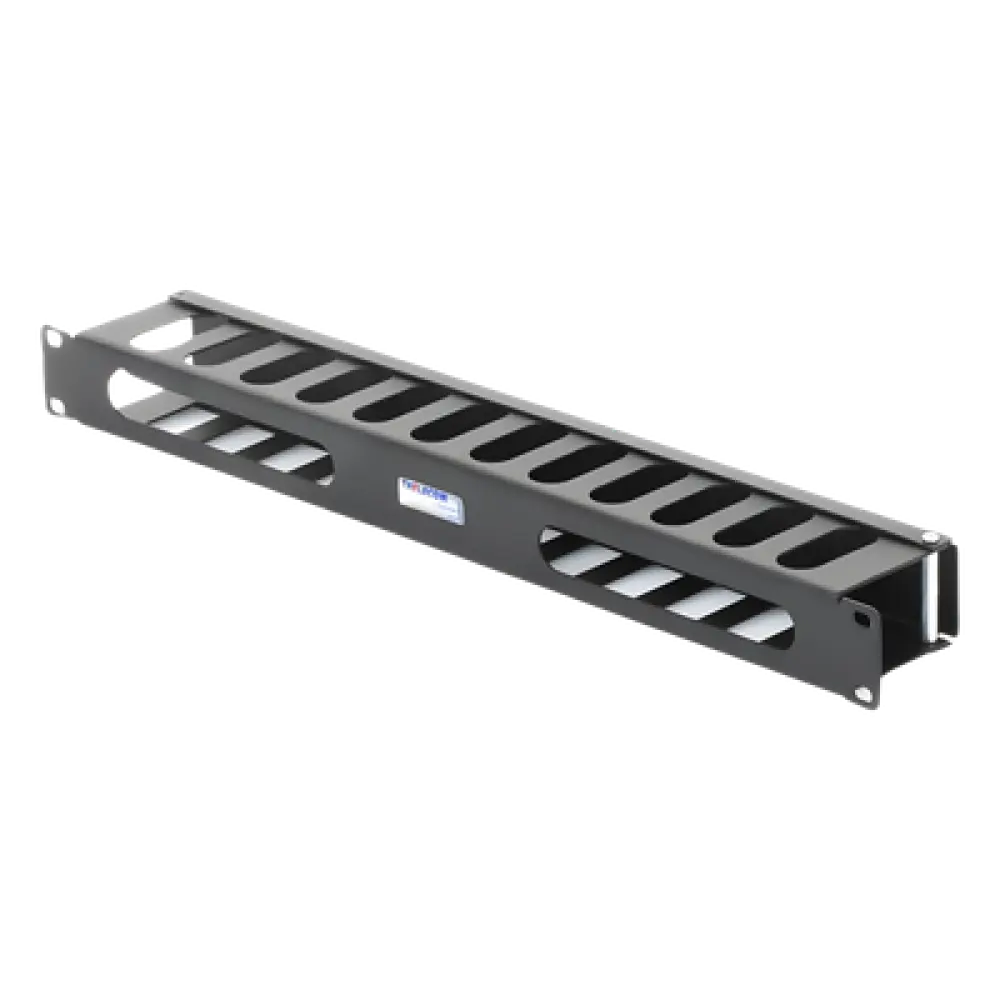 Organizador de Cables Horizontal / 19" / 1UR / Acero Calibre 18 (1.21 mm) / Profundidad 64 mm