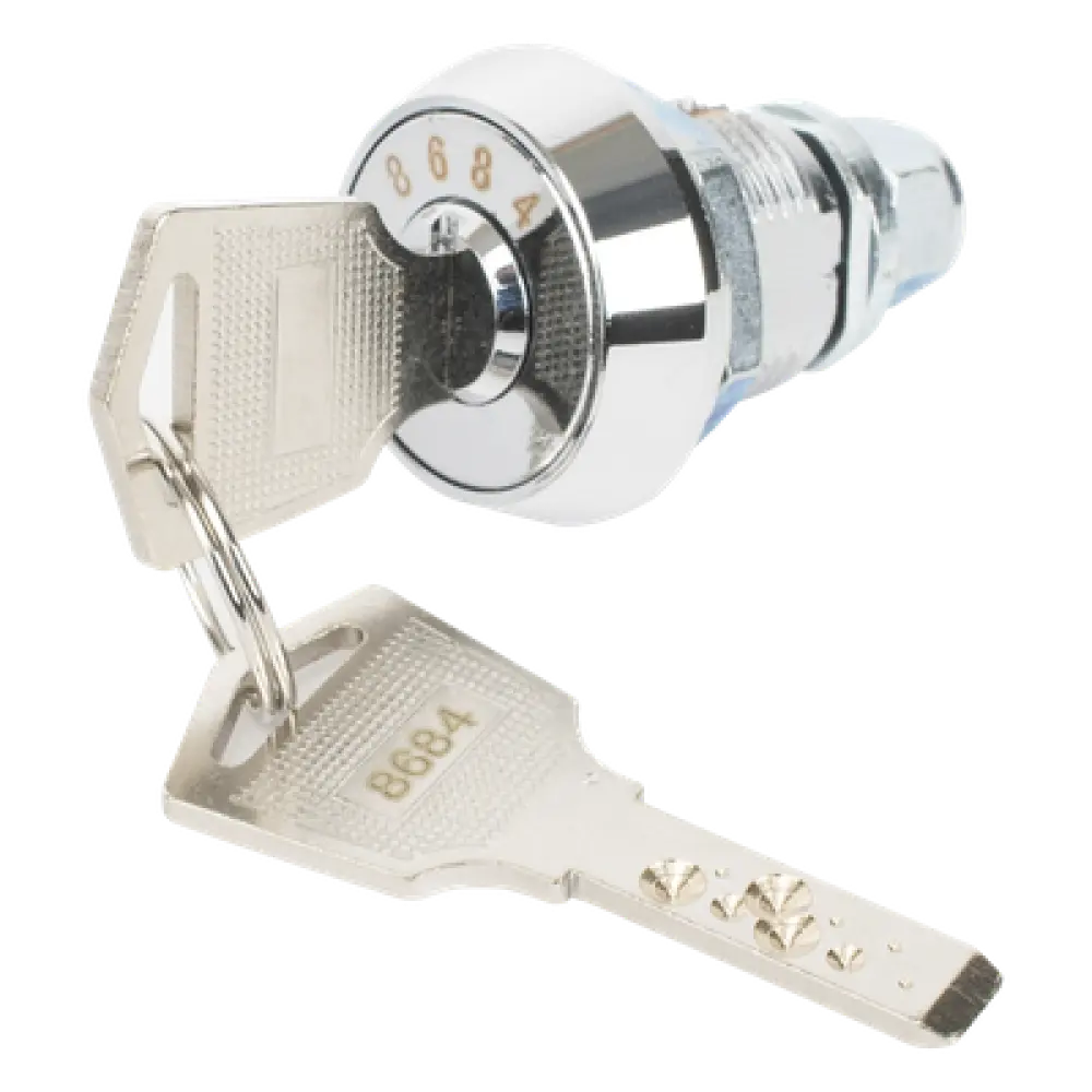 Chapa de Cañón para Gabinete Metálico / Llave Única / Puertas Frontales / Compatible GABVID y SR19